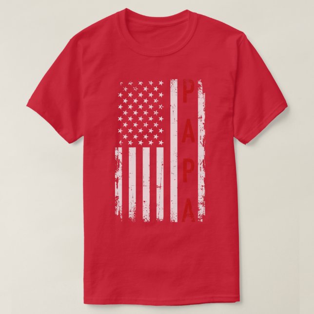 Papa with US american T-Shirt (Design Front)
