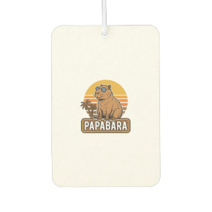 PAPABARA Retro Capybara Dad Vector Design_1 Car Air Freshener