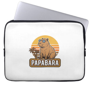 PAPABARA Retro Capybara Dad Vector Design_1 Laptop Sleeve