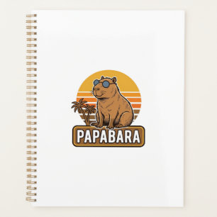 PAPABARA Retro Capybara Dad Vector Design_1 Planner