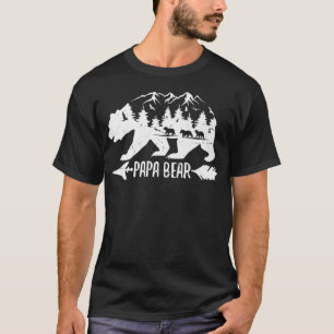 Papabear Papa Bear with Baby Daddy Dad Fathers Day T-Shirt