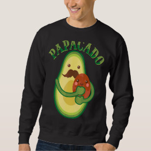 Papacado Vegan Dad Father's Day Fruit Avocado Dad Sweatshirt