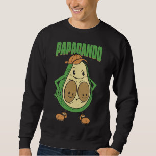 Papacado Vegan Dad Father's Day Fruit Avocado Love Sweatshirt