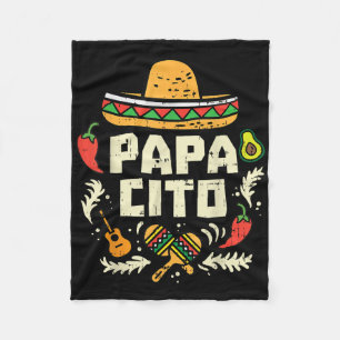 Papacito Family Cinco De Mayo Matchin Couple Mexic Fleece Blanket