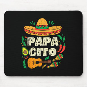 Papacito Family Sombrero Cinco De Mayo Mexican Dad Mouse Pad