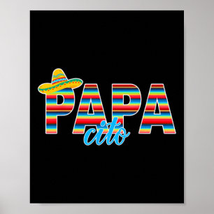 Papacito Serape Mexican Sombrero Cinco De Mayo  Poster