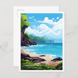 Papagayo Peninsula Costa Rica Travel illustration Postcard