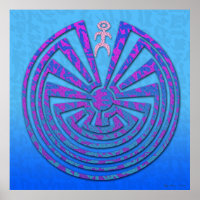 Papago Maze Blue and Purple