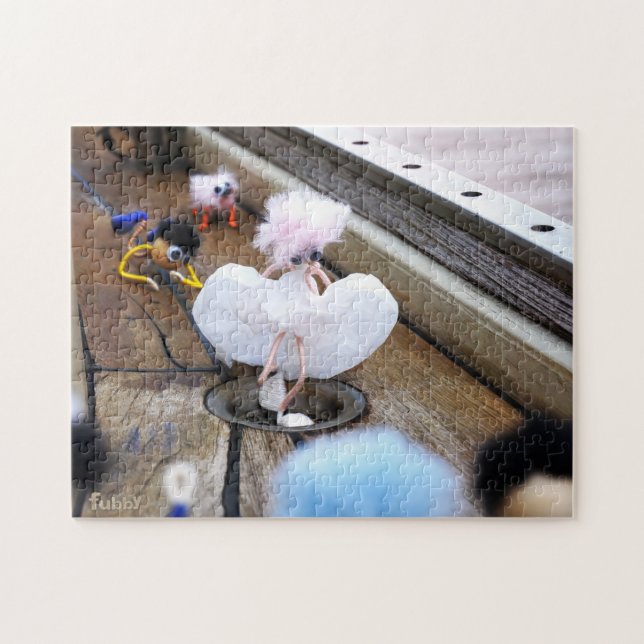 Paparazzi bij Fubby op rooster. Jigsaw Puzzle (Horizontal)