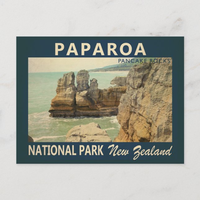 Paparoa National Park New Zealand Vintage Postcard (Front)