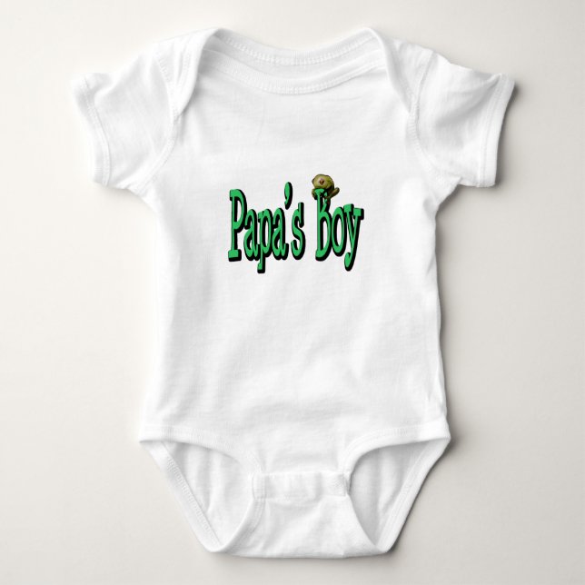 Papa's Boy Baby Bodysuit (Front)
