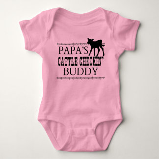 PAPA'S CATTLE CHECKING BUDDY BABY BODYSUIT