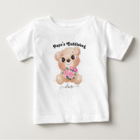 Papa's Cuddlebug with Baby Name Cute Brown Bear
