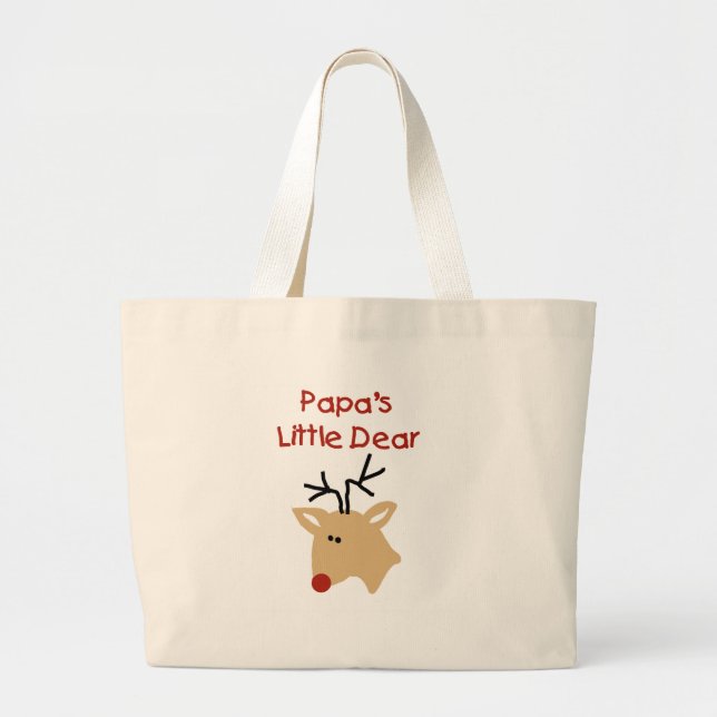 Papa's Dear Large Tote Bag (Front)