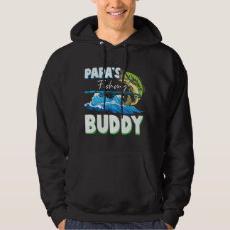 Papas Fishing Buddy Dad And Children Angler Hobby Hoodie