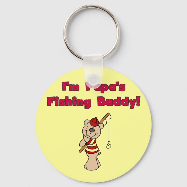 Papa's Fishing Buddy Tshirts and Gifts Key Ring (Front)