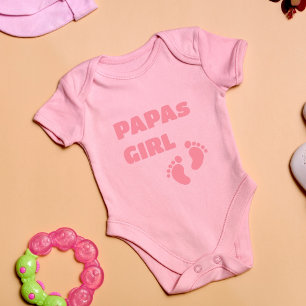 Papas Girl - Footprints Baby Bodysuit
