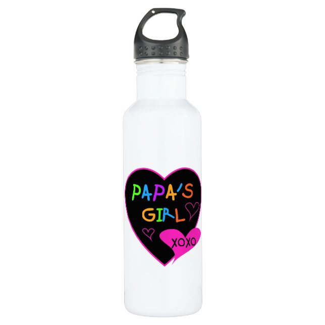Papa's Girl Tees, Hats, Mugs, Buttons, clothing 710 Ml Water Bottle (Front)