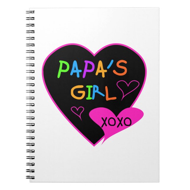 Papa's Girl Tees, Hats, Mugs, Buttons, clothing Spiral Notebook (Front)