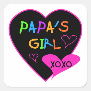 Papa's Girl Tees, Hats, Mugs, Buttons, clothing Square Sticker