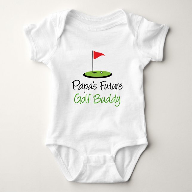 Papa's Golf Buddy Baby Bodysuit (Front)