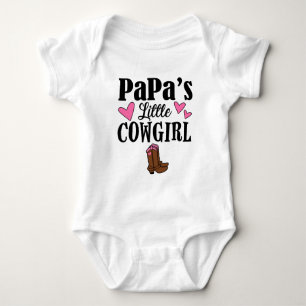 PAPA'S LITTLE COWGIRL One-Pc Bodysuit