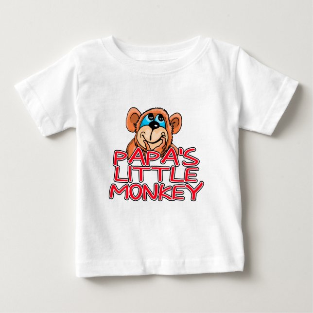 Papa's Little Monkey Baby T-Shirt (Front)