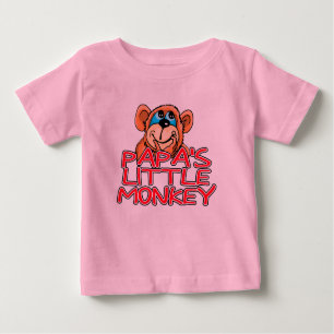 Papa's Little Monkey Baby T-Shirt