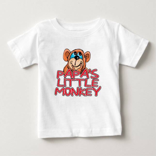 Papa's Little Monkey Baby T-Shirt (Front)