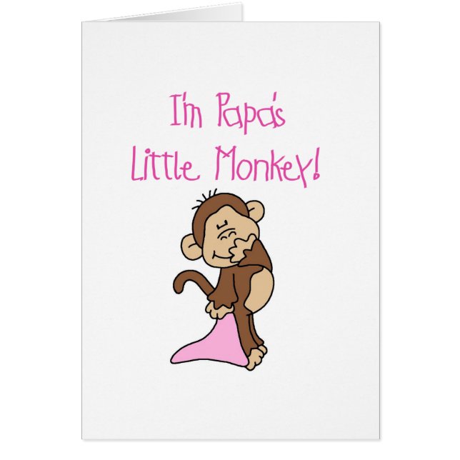 Papa's Little Monkey - Pink Tshirts and Gifts (Front)