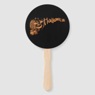 Papa's Posse of Halloween Jack o Lanterns Hand Fan