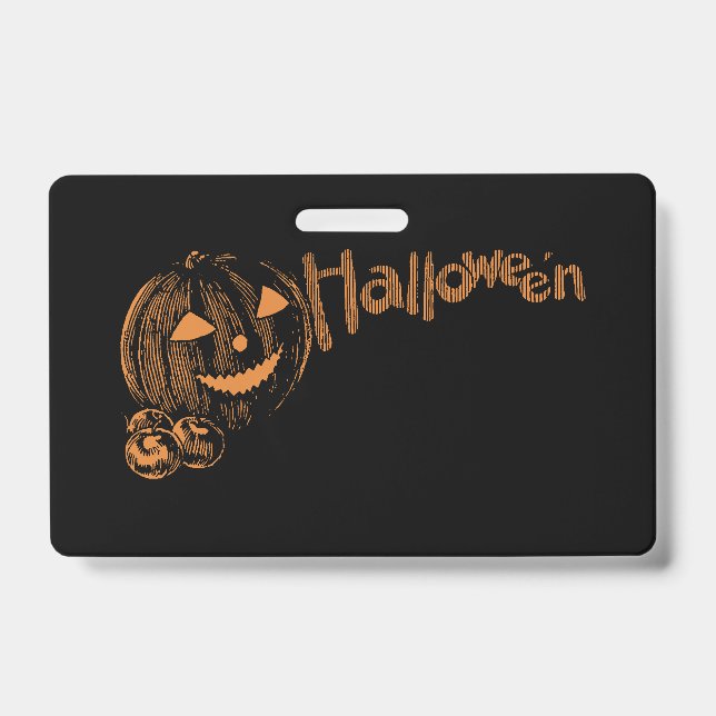 Papa's Posse of Halloween Jack o Lanterns  ID Badge (Front)