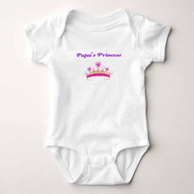 Papa's Princess Personalised Baby Bodysuit (Front)