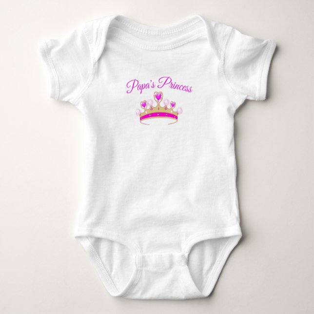 Papa's Princess Personalised Baby Bodysuit (Front)