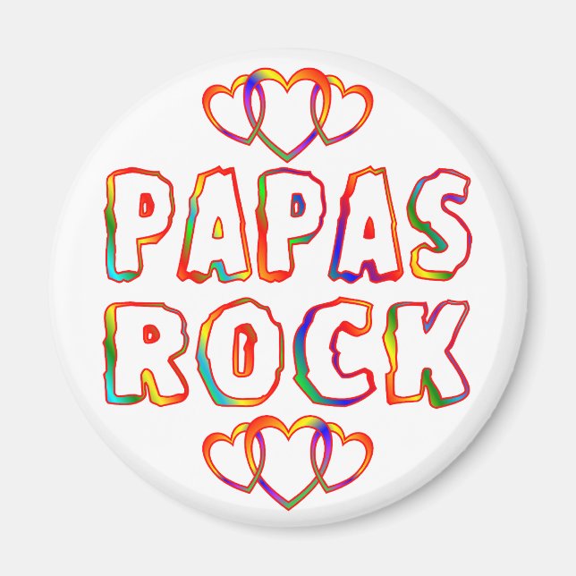 Papas Rock Magnet (Front)