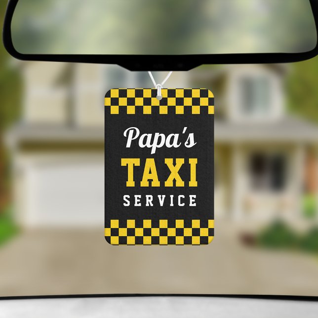 Papa's Taxi Service | Cute Grandpa Gift Car Air Freshener (Creator Uploaded)