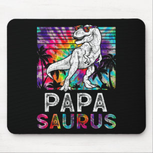 Papasaurus Dinosaur Papa Saurus Family Matching Ti Mouse Pad