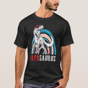 Papasaurus Rex Dinosaur Papa Saurus Family Fathers T-Shirt