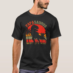 Papasaurus rex Dinosaur Papa Saurus Father's Fami T-Shirt