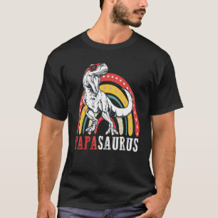 Papasaurus Rex Rainbow Papa Saurus Family Matchin T-Shirt