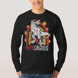 Papasaurus Rex  Rainbow Papa Saurus Family Matchin T-Shirt