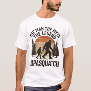 Papasquatch Vintage Bigfoot Dad Shirt Design_1