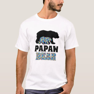 Papaw Bear Autism Awareness T-Shirt