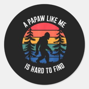 Papaw Design For Grandpa From Grandkids Father's D Classic Round Sticker