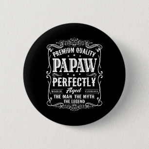 Papaw Fathers Day Grandpa Gift For Men 6 Cm Round Badge