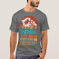 Papaw Knows Everything Fist Bump Dad & Son Fathers