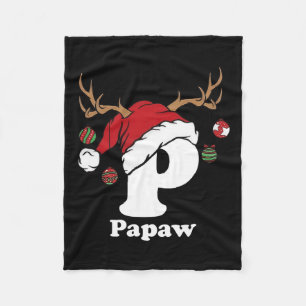 Papaw Of Family Christmas 2024 Matching Santa Elf  Fleece Blanket