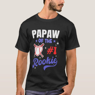Papaw Of Rookie 1st Baseball Birthday Party Theme  T-Shirt