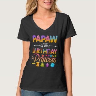 Papaw Of The Birthday Princess Doughnut Birthday G T-Shirt