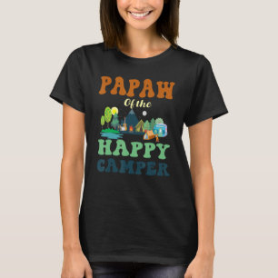 Papaw Of The Happy Camper Men 1st Bday Camping Tri T-Shirt